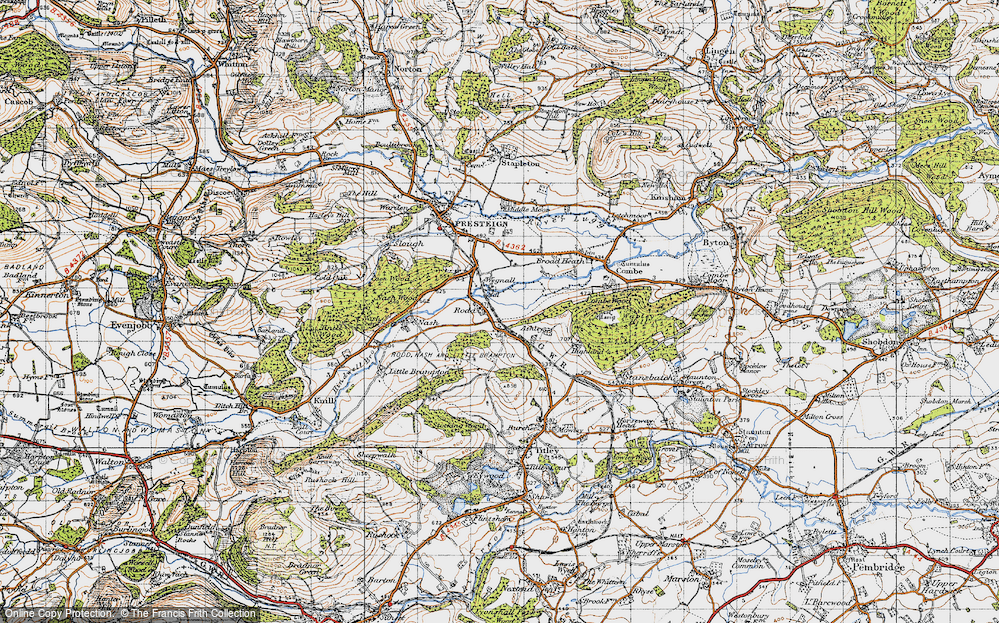 Old Map of Rodd Hurst, 1947 in 1947
