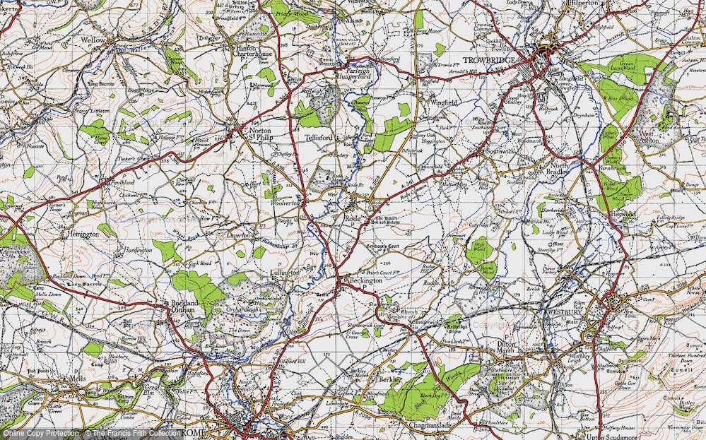 Old Map of Rode, 1946 in 1946