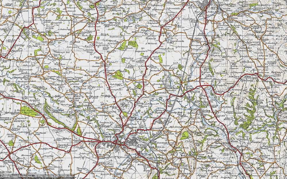 Old Map of Rodeheath, 1947 in 1947