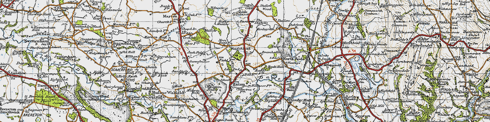 Old map of Rodeheath in 1947