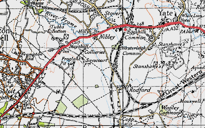 Old map of Rodford in 1946