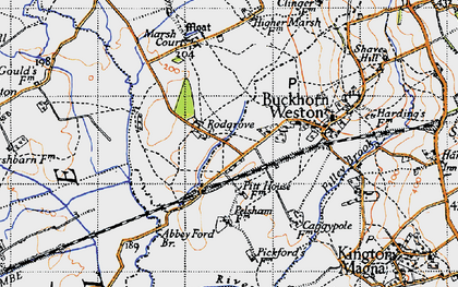 Old map of Rodgrove in 1945