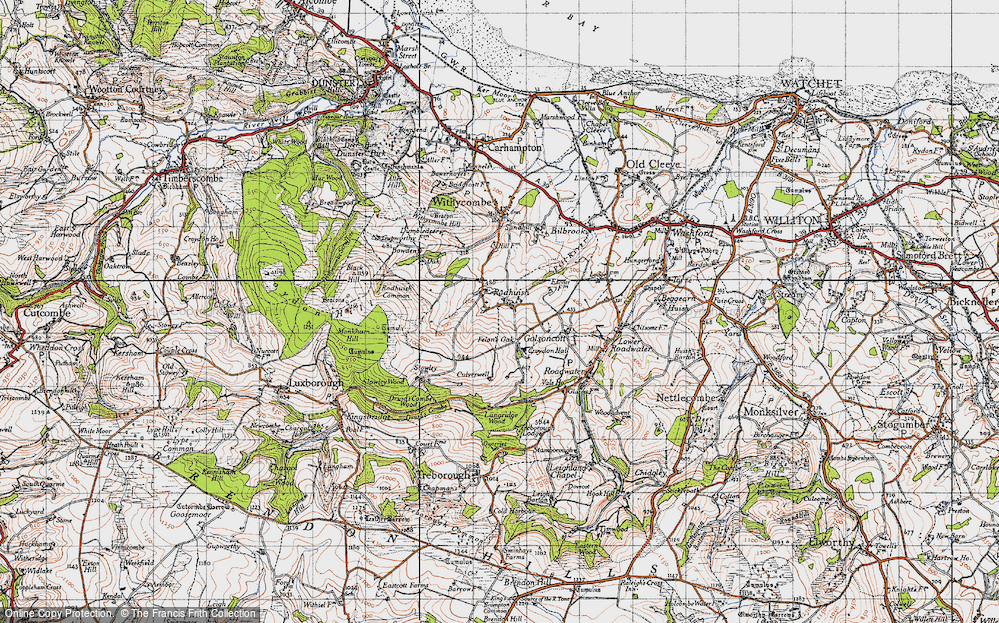 Old Map of Rodhuish, 1946 in 1946