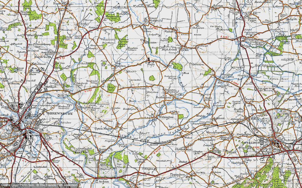 Old Map of Rodington Heath, 1947 in 1947