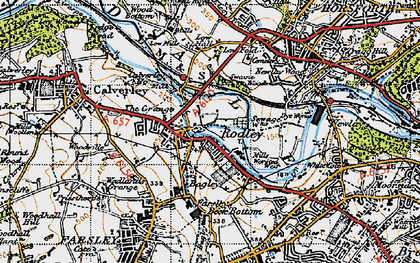 Old map of Rodley in 1947