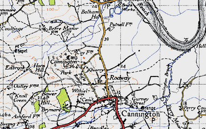 Old map of Rodway in 1946