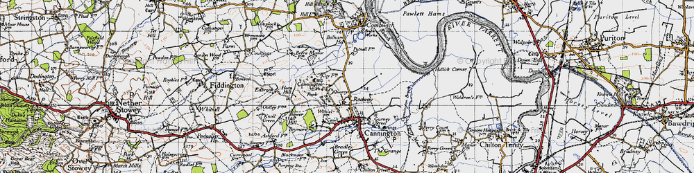 Old map of Rodway in 1946