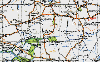Old map of Rodway in 1947