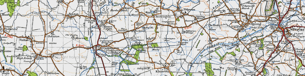 Old map of Rodway in 1947