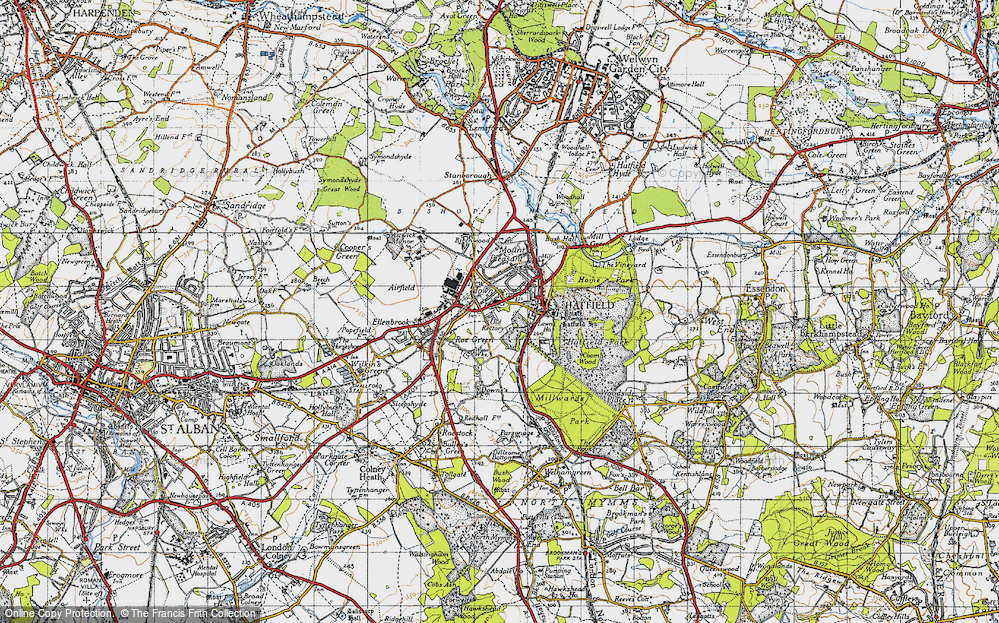 Old Map of Roe Green, 1946 in 1946