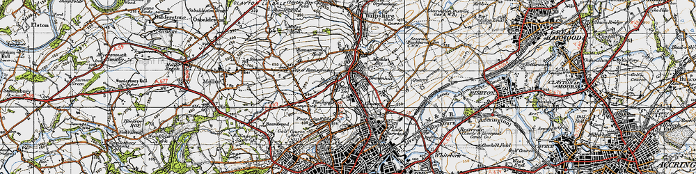 Old map of Roe Lee in 1947