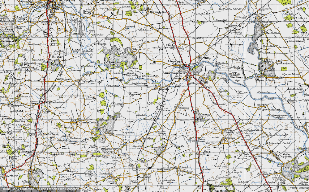 Old Map of Roecliffe, 1947 in 1947