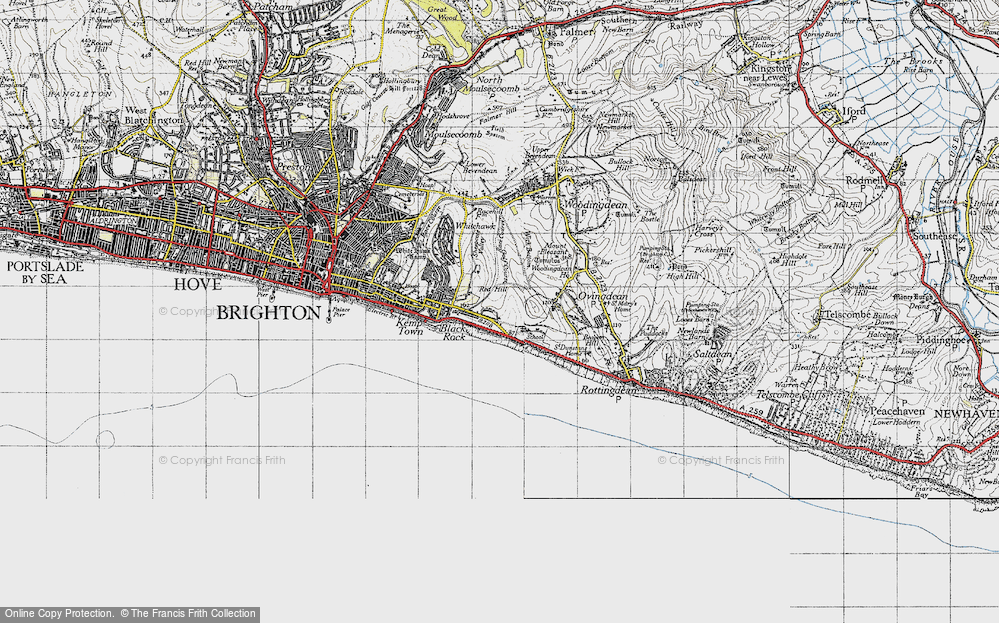 Old Map of Roedean, 1940 in 1940