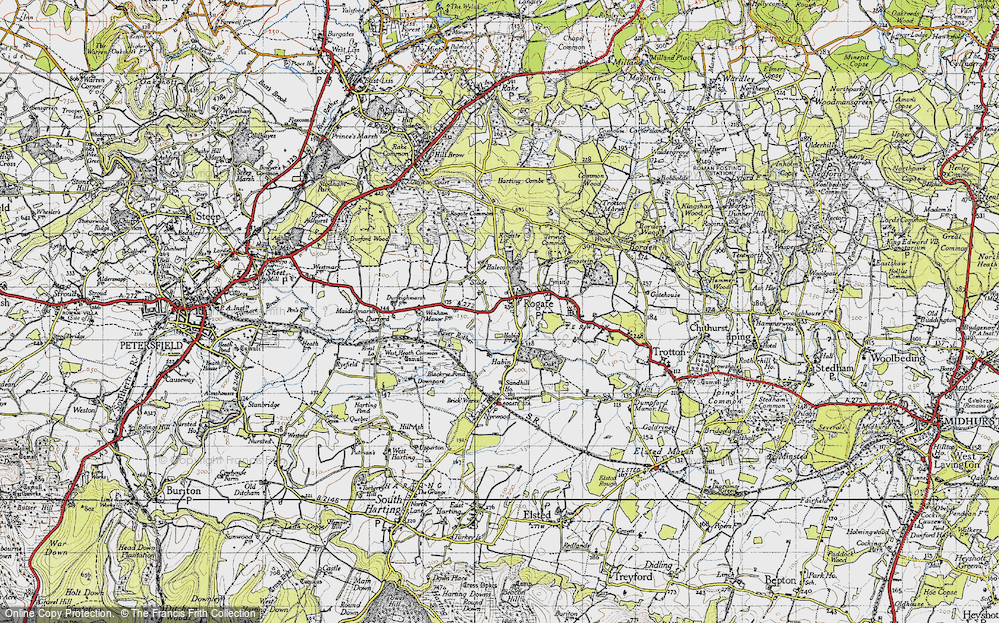 Old Map of Rogate, 1945 in 1945