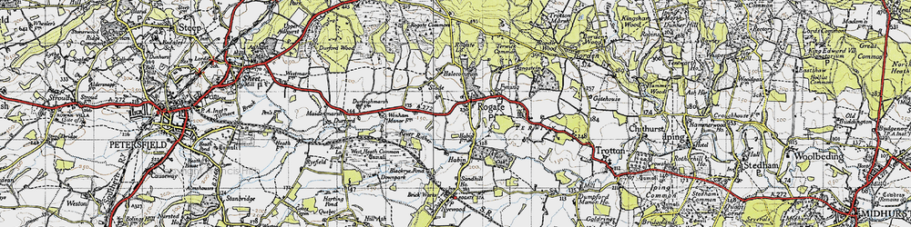Old map of Rogate in 1945