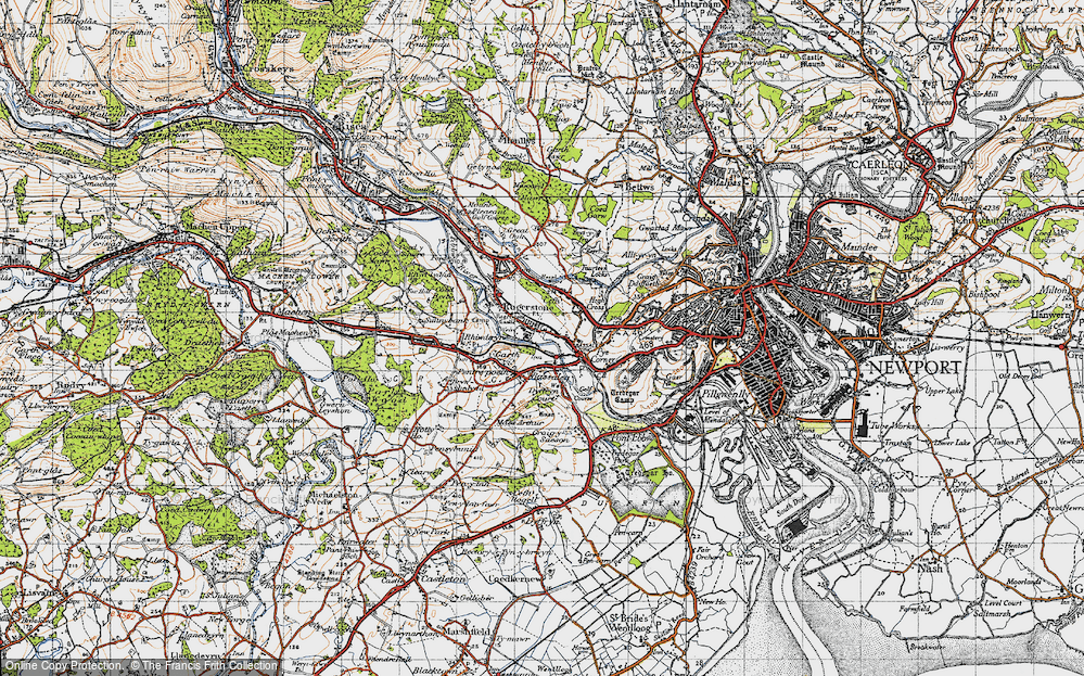 Old Map of Rogerstone, 1947 in 1947