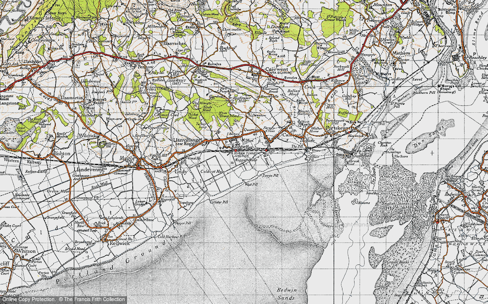 Old Map of Rogiet, 1946 in 1946