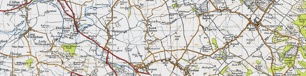 Old map of Roke in 1947