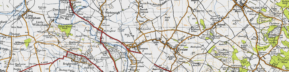 Old map of Rokemarsh in 1947
