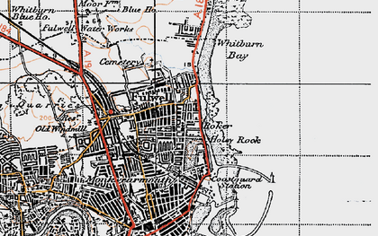 Old map of Roker in 1947