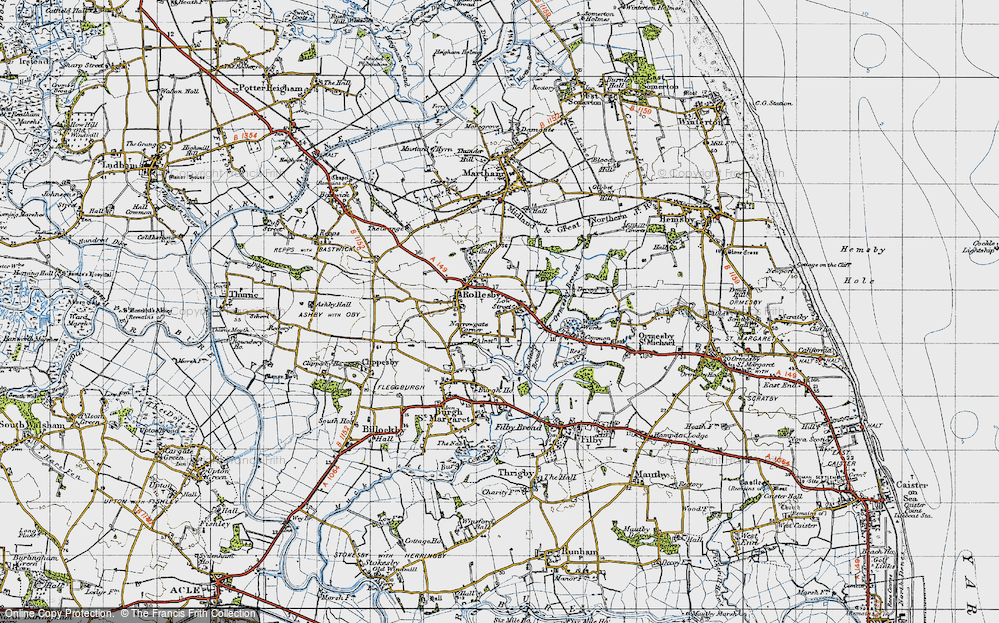 Old Map of Rollesby, 1945 in 1945