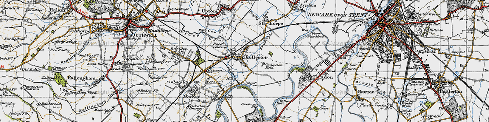 Old map of Rolleston in 1946