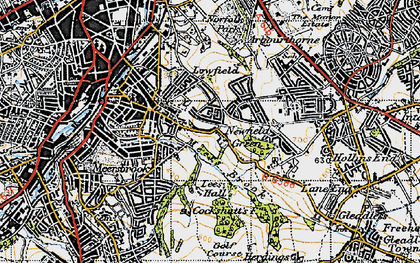 Old map of Rollestone in 1947