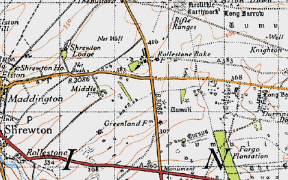 Old map of Airman's Corner in 1940