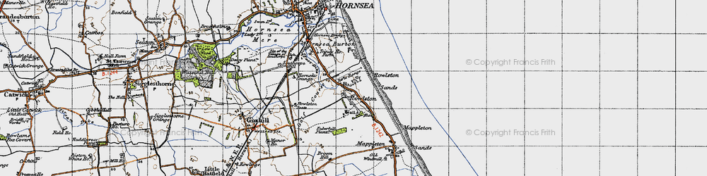 Old map of Rolston in 1947