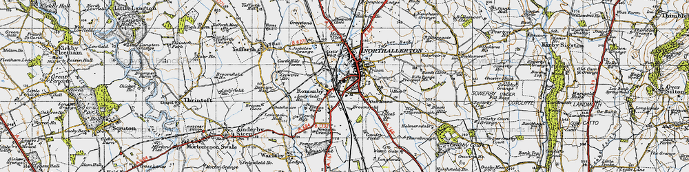 Old map of Romanby in 1947
