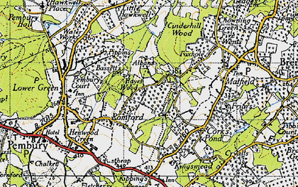 Old map of Romford in 1946