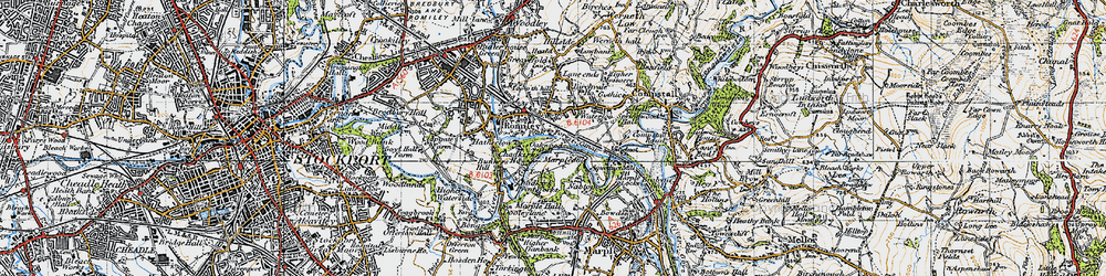 Old map of Romiley in 1947