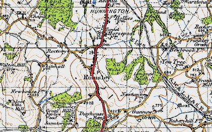 Old map of Romsley in 1947