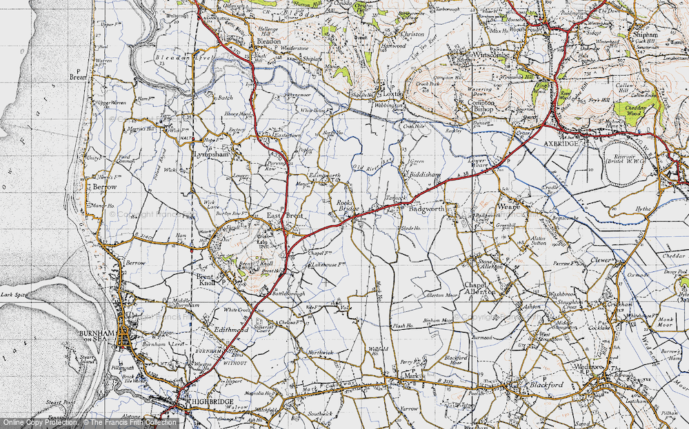 Old Map of Rooks Bridge, 1946 in 1946