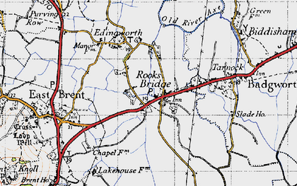 Old map of Blind Pill Rhyne in 1946