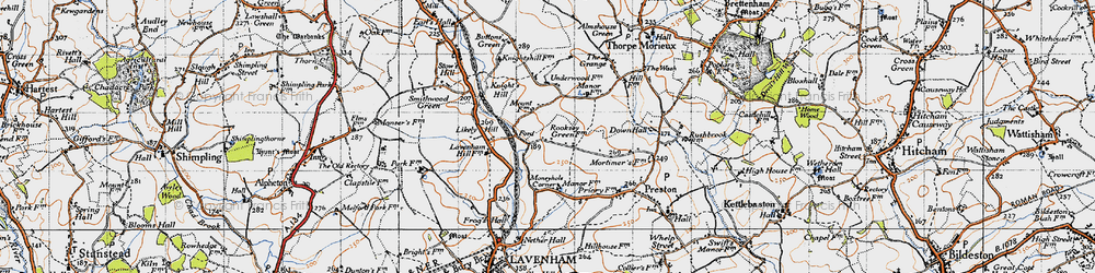 Old map of Likely Hill in 1946