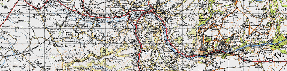 Old map of Rooksmoor in 1946