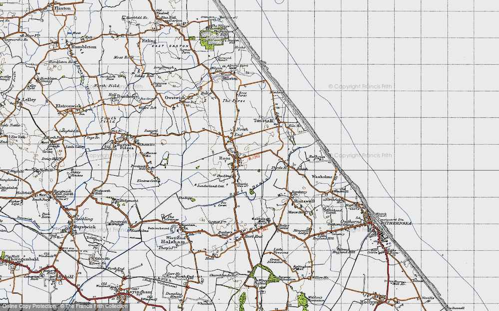 Old Map of Roos, 1947 in 1947