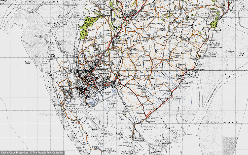 Old Map of Roose, 1947 in 1947