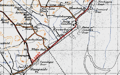 Old map of Roosebeck in 1947