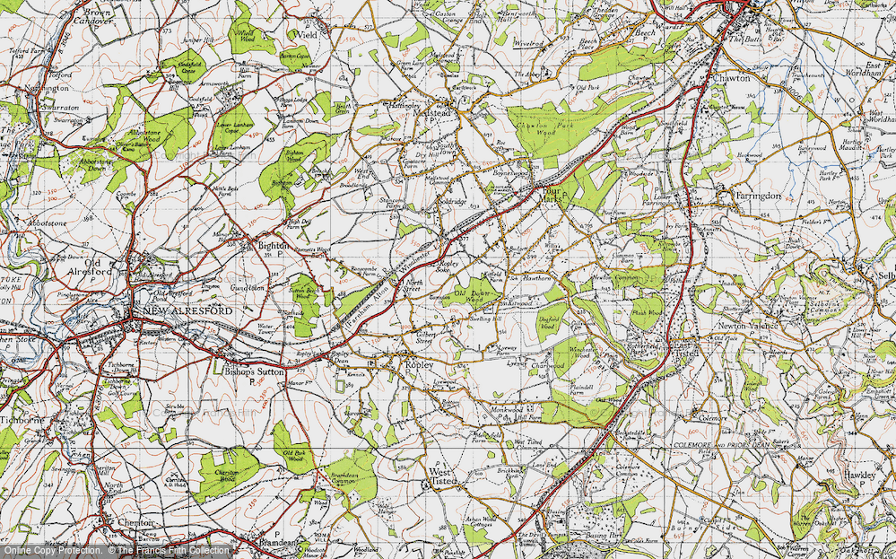 Old Map of Ropley Soke, 1945 in 1945