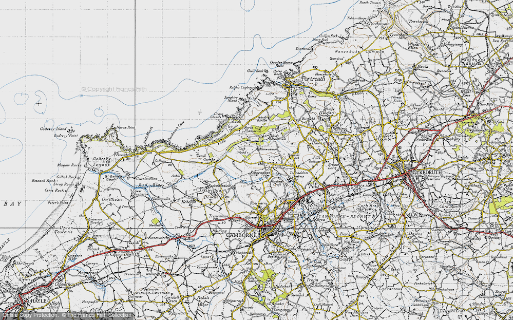 Old Map of Roscroggan, 1946 in 1946