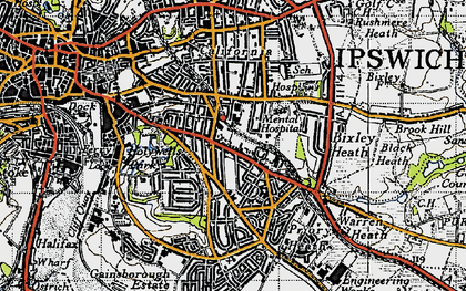 Old map of Rose Hill in 1946