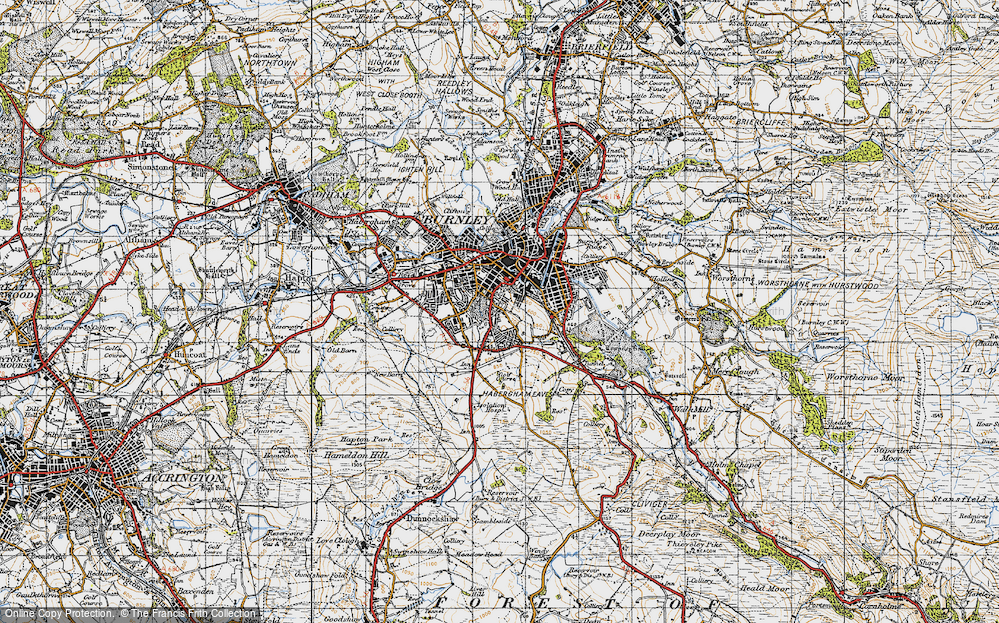 Old Map of Rose Hill, 1947 in 1947