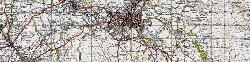 Old map of Rose Hill in 1947