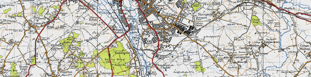 Old map of Rose Hill in 1947