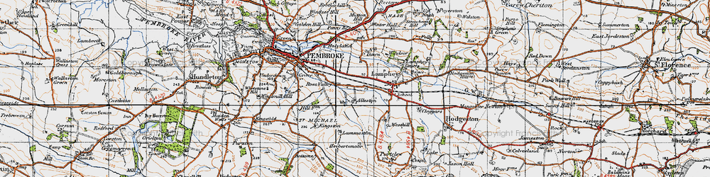 Old map of Alleston in 1946