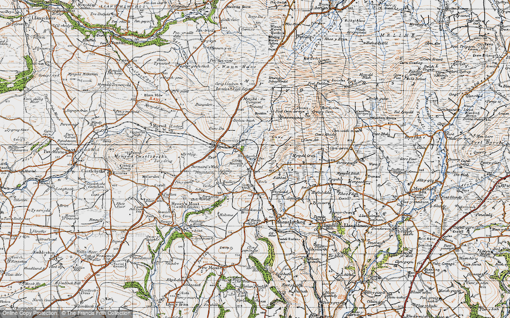 Old Map of Rosebush, 1946 in 1946