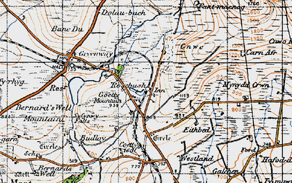 Old map of Rosebush in 1946