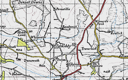 Old map of Rosedinnick in 1946